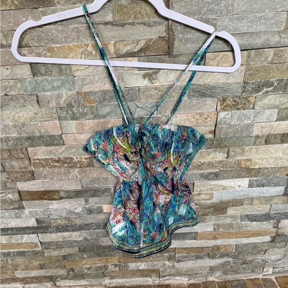 Colorful Paisley Print Top